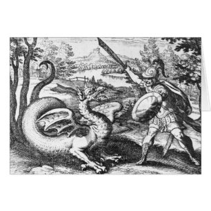 Alchemy Dragon Symbol Greeting Card Hälsningskort