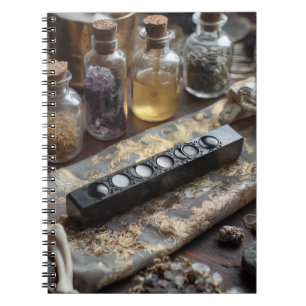 Alchemy Måne Phases Apothecary Notebook Anteckningsbok