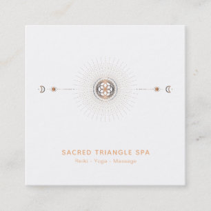 *~* Alchemy Måne Shaman Helig Geometry Mandala Fyrkantigt Visitkort