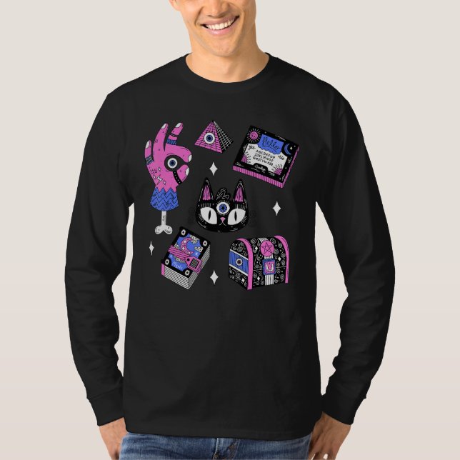 Alchemy Occult Witch Wizard Mystic Magic 1 T Shirt (Framsida)