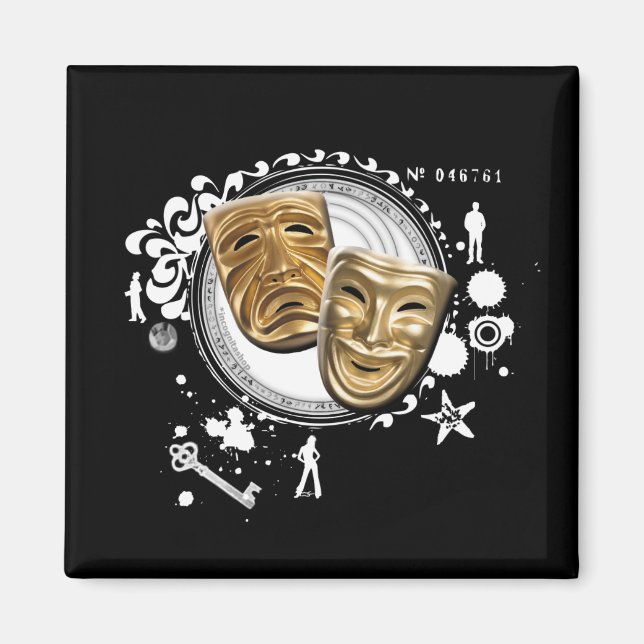Alchemy of Acting Drama Masks Magnet (Framsidan)