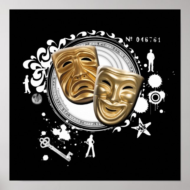 Alchemy of Acting Drama Masks Poster (Framsidan)