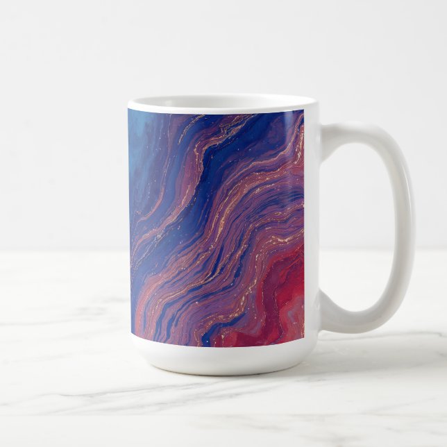 "Alchemy of Currents" - En färgstark Abstrakt Kaffemugg (Höger)