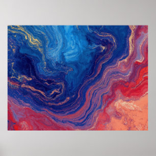 "Alchemy of Currents" - En färgstark Abstrakt Poster