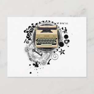 Alchemy of Writing Typewriter Vykort
