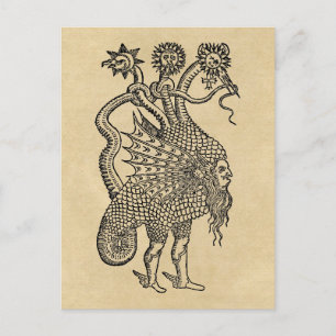Alchemy Serpent Symbol Vykort