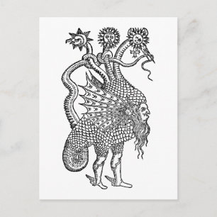 Alchemy Serpent Symbol Vykort