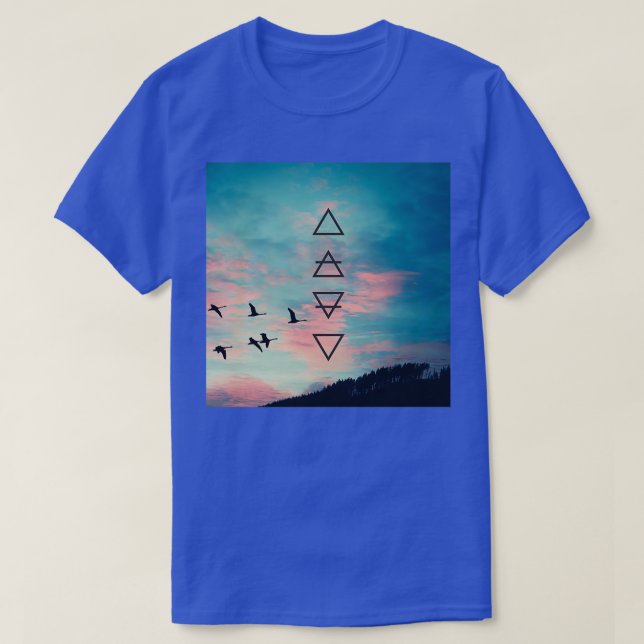 Alchemy Symbols Dusk Himlar T Shirt (Design framsida)