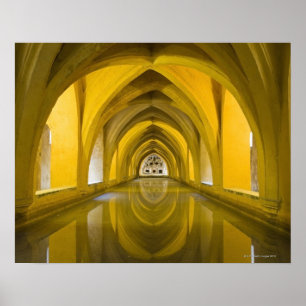 AlcÌÁzar of Sevilla, Sevillaprovinsen, Spanien Poster