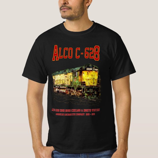 Alco C-628 alias Alco Century 628 Diesel Locomotiv T Shirt (Framsida)