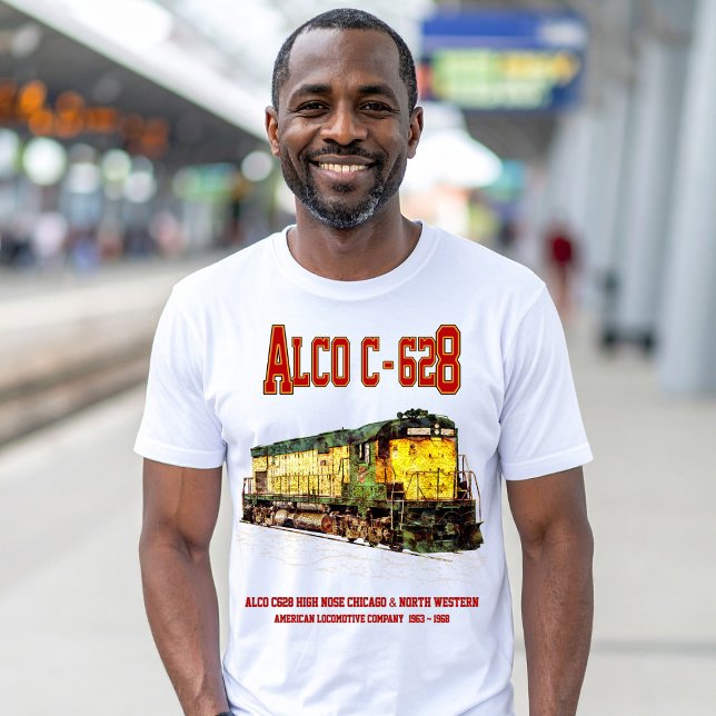 Alco C-628 alias Alco Century 628 Diesel Locomotiv T Shirt (Alco C-628 aka Alco Century 628 Diesel Locomotive. Mens Basic T-Shirt)