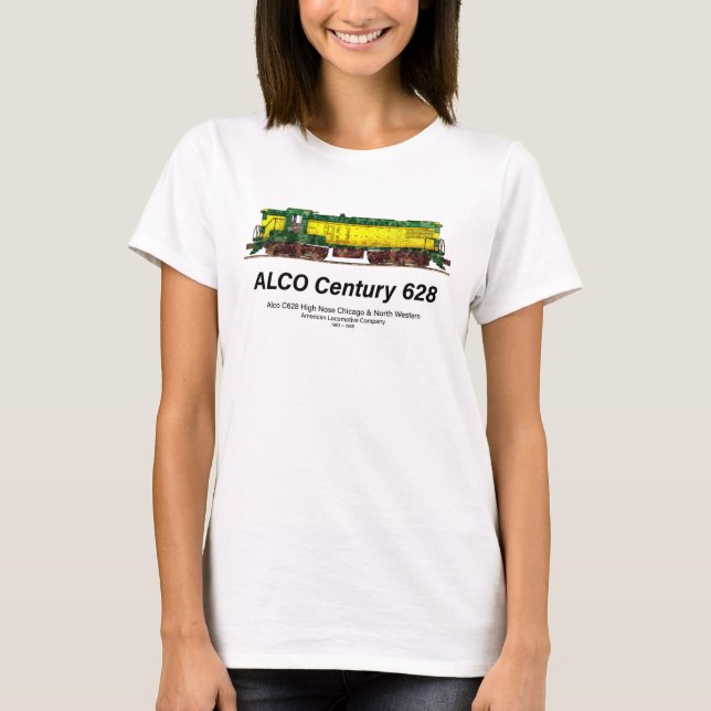 Alco C-628 alias Alco Century 628 Diesel Locomotiv T Shirt (Framsida)