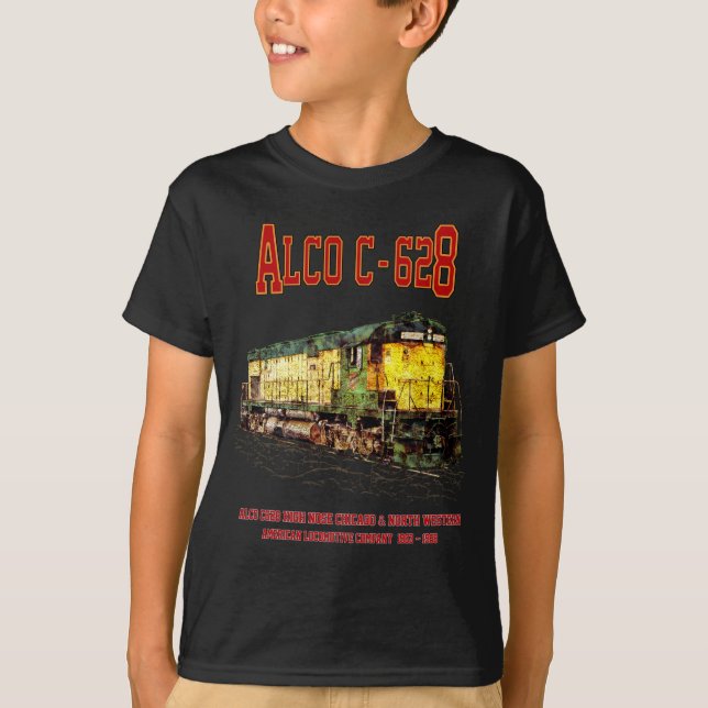 Alco C-628 alias Alco Century 628 Diesel Locomotiv T Shirt (Framsida)