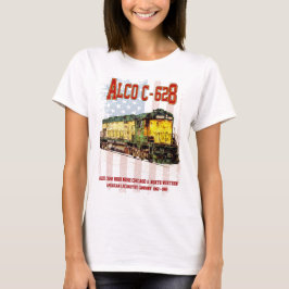 Alco C-628 Diesel Locomotive och American flagga T Shirt