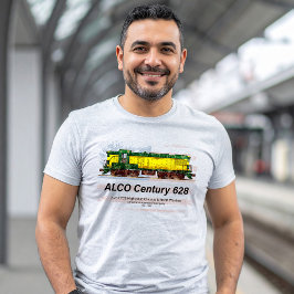 Alco C-628 Diesel Locomotive och American flagga T Shirt