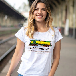 Alco C-628 Diesel Locomotive och American flagga T Shirt