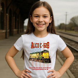 Alco C-628 Diesel Locomotive och American flagga T Shirt