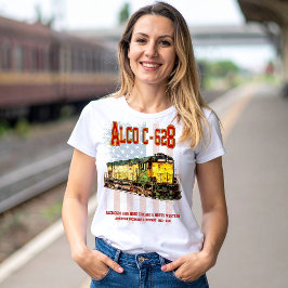 Alco C-628 Diesel Locomotive och American flagga T Shirt