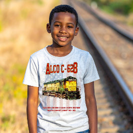 Alco C-628 Diesel Locomotive och American flagga T Shirt