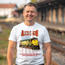 Alco C-628 Diesel Locomotive och American flagga T Shirt