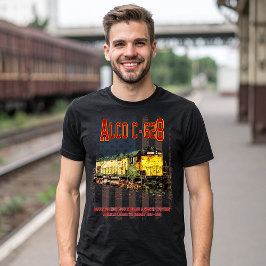 Alco C-628 Diesel Locomotive och American flagga T Shirt