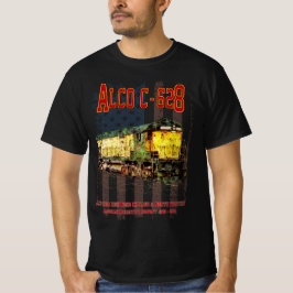Alco C-628 Diesel Locomotive och American flagga T Shirt
