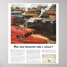 Alco Locomotives gör järnvägen till ett järnvägsfö Poster