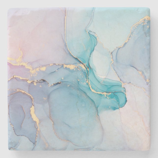 Alcohol Bläck Art  Stenunderlägg (Framsidan)