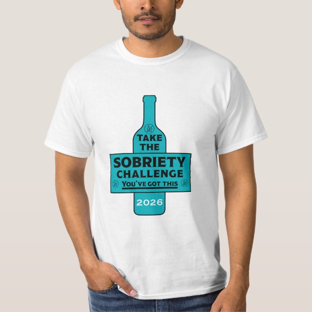  Alcohol Free And Sober T Shirt (Framsida)