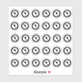 Alcohol Free Wedding Place Card Mini Meal Choice Klistermärken