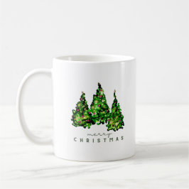 Alcohol Ink Design Christmas Tree Ceramic Mug Kaffemugg