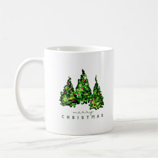 Alcohol Ink Design Christmas Tree Ceramic Mug Kaffemugg