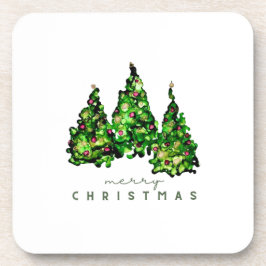 Alcohol Ink Design Christmas Tree Coasters Underlägg