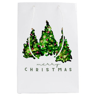 Alcohol Ink Design Christmas Tree Gift Wrap