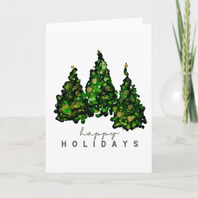 Alcohol Ink Design Holiday Greeting Cards  Kort (Framsida)