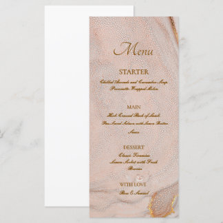 Alcohol Ink Rose Elegant Flat Menu Meny