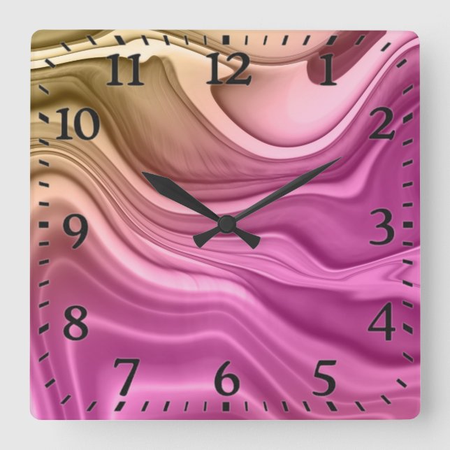 Alcohol Ink Set Aurora Digital Paper-40817 Fyrkantig Klocka (Framsida)