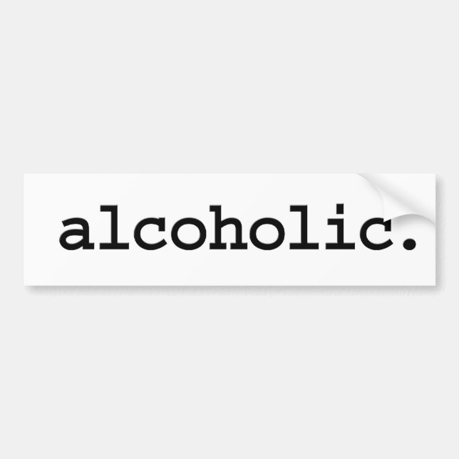 alcoholic. bildekal (Framsidan)