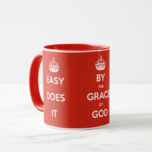 Alcoholics Anonymous Slogans  Mug (Red) Mugg (Framsida vänster)