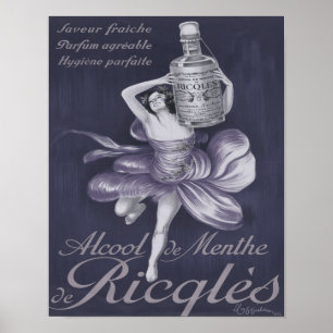 Alcool de menthe de Ricqlès 1924 Affisch