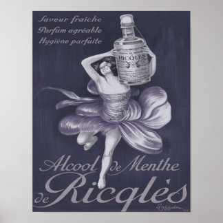 Alcool de menthe de Ricqlès 1924 Affisch