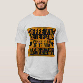 alcool humour verre vide plains plein biere citati t shirt