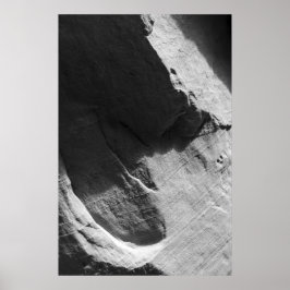 Alcove Sandstone Black and White Photo Poster