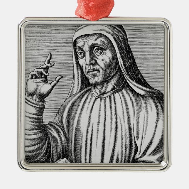 Alcuin av York Julgransprydnad Metall (Framsidan)