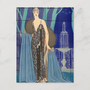 Alcyone Art Deco Pochoir Vykort