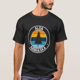 Alda Nebraska NE USA City Pride Retro Sunset T Shirt