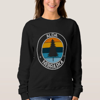 Alda Nebraska NE USA City Pride Retro Sunset T Shirt