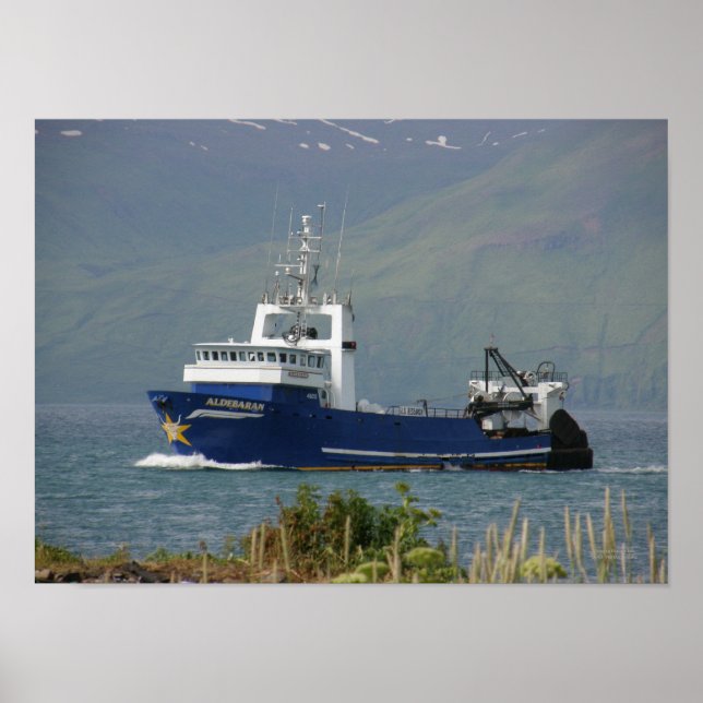 Aldebaran, Fisketrålare i holländska hamnen, AK Poster (Framsidan)