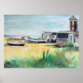 Aldeburgh-båtar på stranden poster