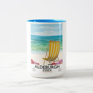 Aldeburgh Essex-reseaffisch Två-Tonad Mugg